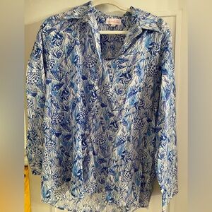 Blue Patterned Women’s Shirt